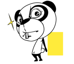 Protruding teeth panda Sticker4 sticker #13078445