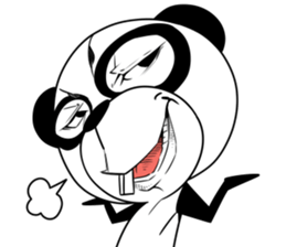 Protruding teeth panda Sticker4 sticker #13078447