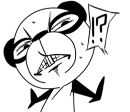 Protruding teeth panda Sticker4 sticker #13078448