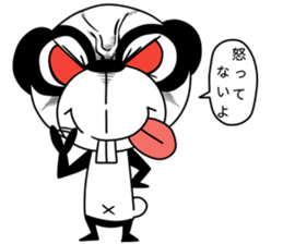Protruding teeth panda Sticker4 sticker #13078449