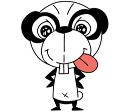Protruding teeth panda Sticker4 sticker #13078450