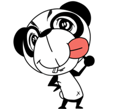 Protruding teeth panda Sticker4 sticker #13078451