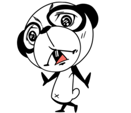Protruding teeth panda Sticker4 sticker #13078452