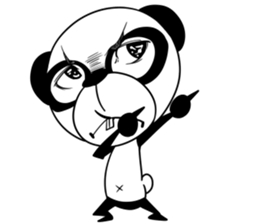 Protruding teeth panda Sticker4 sticker #13078453