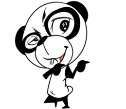 Protruding teeth panda Sticker4 sticker #13078454