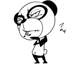 Protruding teeth panda Sticker4 sticker #13078455