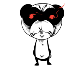 Protruding teeth panda Sticker4 sticker #13078457