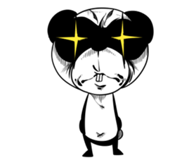 Protruding teeth panda Sticker4 sticker #13078458