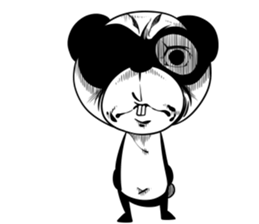 Protruding teeth panda Sticker4 sticker #13078459
