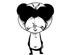 Protruding teeth panda Sticker4 sticker #13078460