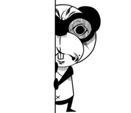 Protruding teeth panda Sticker4 sticker #13078463