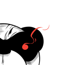 Protruding teeth panda Sticker4 sticker #13078465