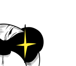 Protruding teeth panda Sticker4 sticker #13078466