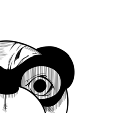 Protruding teeth panda Sticker4 sticker #13078467