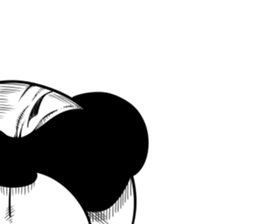 Protruding teeth panda Sticker4 sticker #13078468