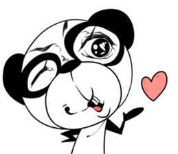 Protruding teeth panda Sticker4 sticker #13078470