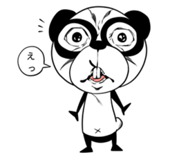 Protruding teeth panda Sticker4 sticker #13078475