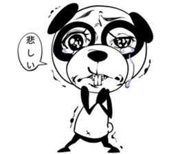 Protruding teeth panda Sticker4 sticker #13078476