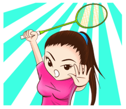 Let's play Badminton (ENG) sticker #13080702