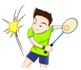 Let's play Badminton (ENG) sticker #13080703