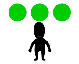 blackballman with big letter(animation) sticker #13084036