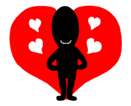 blackballman with big letter(animation) sticker #13084037