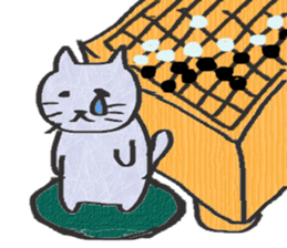 cat and igo 3 sticker #13084244