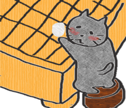 cat and igo 3 sticker #13084246