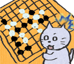 cat and igo 3 sticker #13084254