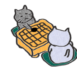 cat and igo 3 sticker #13084264