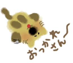 Powdered green tea cat sticker #13084384