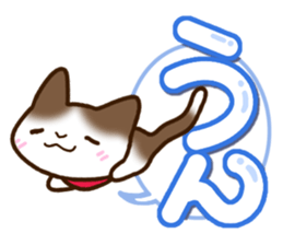 Brown and white cat. sticker #13084865