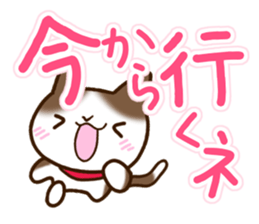 Brown and white cat. sticker #13084870