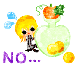 Pumpkin sweets and little people sticker #13086487