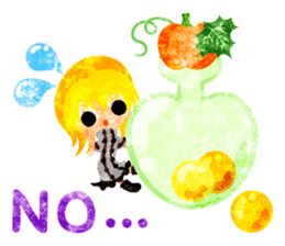 Pumpkin sweets and little people sticker #13086487