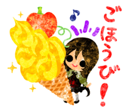 Pumpkin sweets and little people sticker #13086491