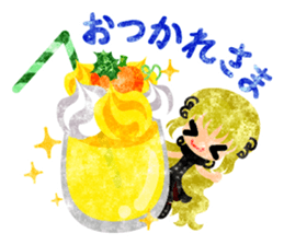 Pumpkin sweets and little people sticker #13086495