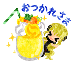 Pumpkin sweets and little people sticker #13086495