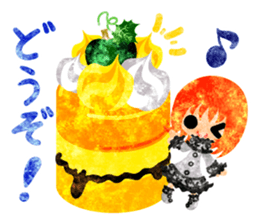 Pumpkin sweets and little people sticker #13086501