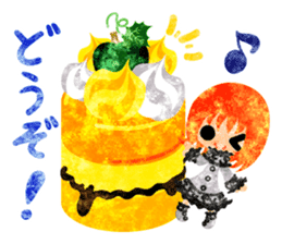 Pumpkin sweets and little people sticker #13086501