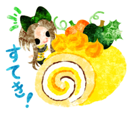 Pumpkin sweets and little people sticker #13086505