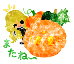Pumpkin sweets and little people sticker #13086510