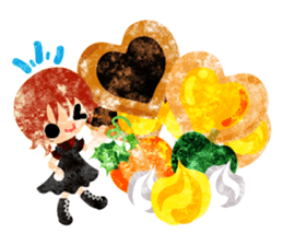 Pumpkin sweets and little people sticker #13086513