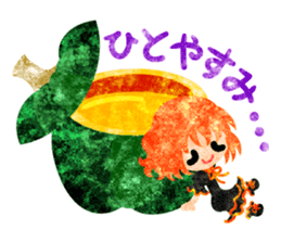 Pumpkin sweets and little people sticker #13086514