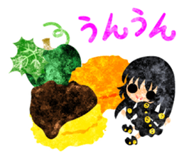 Pumpkin sweets and little people sticker #13086515