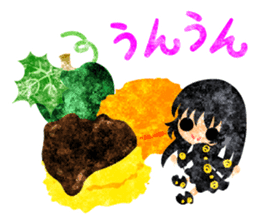 Pumpkin sweets and little people sticker #13086515