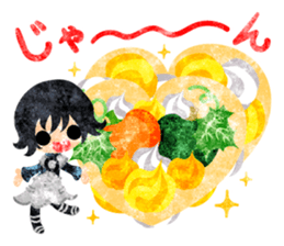 Pumpkin sweets and little people sticker #13086516