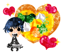 Pumpkin sweets and little people sticker #13086522