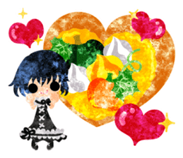 Pumpkin sweets and little people sticker #13086522