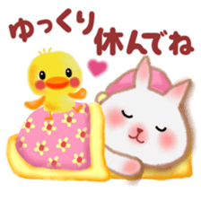 Winter pretty rabbit 6 sticker #13086531